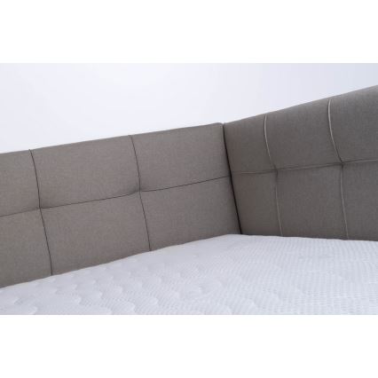 Обитая кровать с местом для хранения без матраса MARIA PETITE 120x200 см taupe