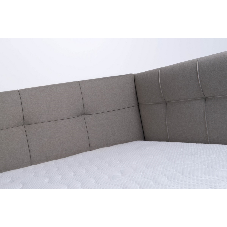 Обитая кровать с местом для хранения без матраса MARIA PETITE 120x200 см taupe