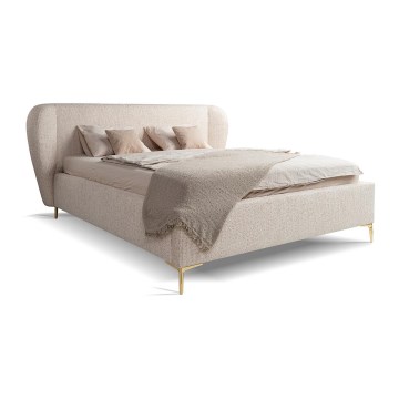 Обитанная кровать без матраса DALIA 160x200 см серый