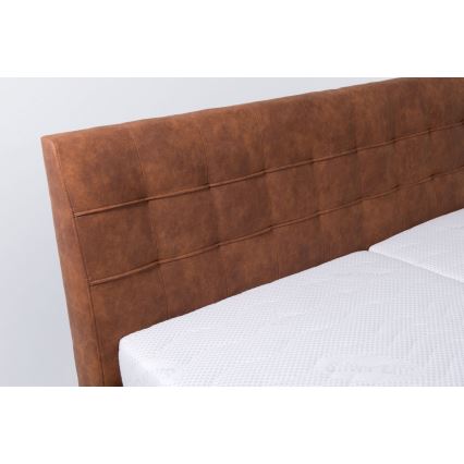 Обита кровать со съемным местом без матраса VIOLET 180x200 см коньячный коричневый