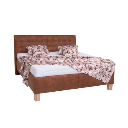 Обита кровать со съемным местом без матраса VIOLET 180x200 см коньячный коричневый