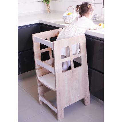 Обучающая башня KULE 90x50 cm коричневая/белая