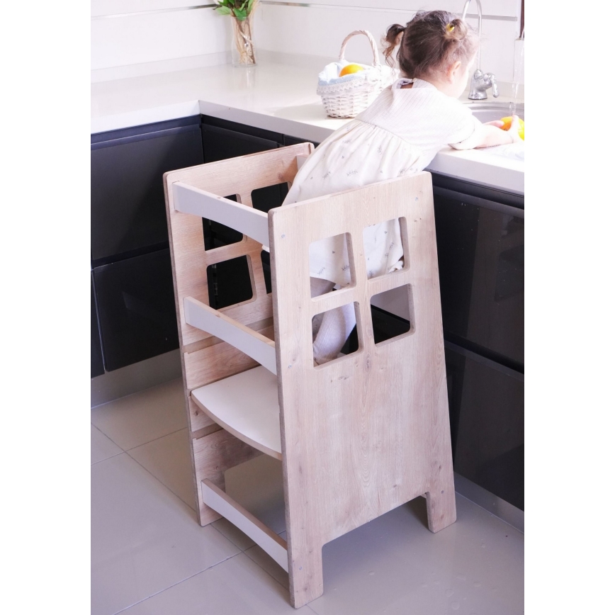 Обучающая башня KULE 90x50 cm коричневая/белая