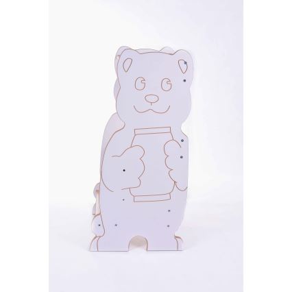 Обучающая башня BEAR белая/клен