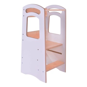 Обучающая башня THOMAS белая/клен