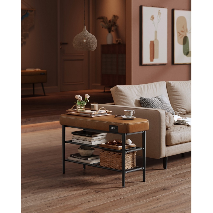 Обувница ANDOR коричневая/чёрная