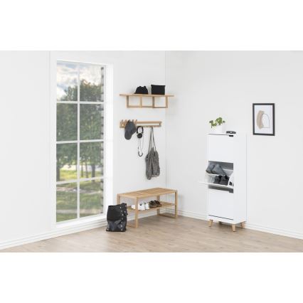 Обувница с 3 ящиками CARLY белая