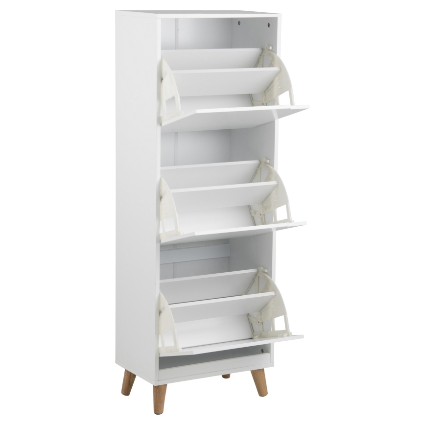 Обувница с 3 ящиками CARLY белая