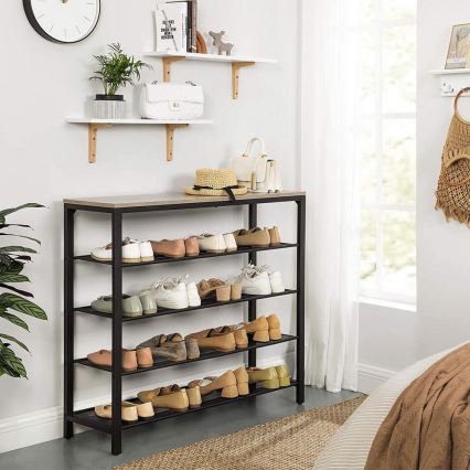 Обувница DAVOR серый/чёрный