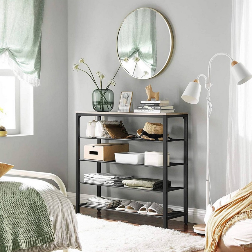 Обувница DAVOR серый/чёрный