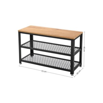 Обувница DAVOR коричневая/чёрная