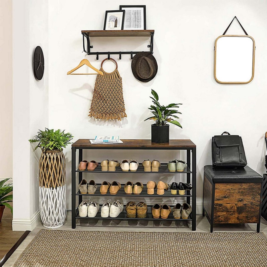 Обувница DAVOR коричневый/чёрный