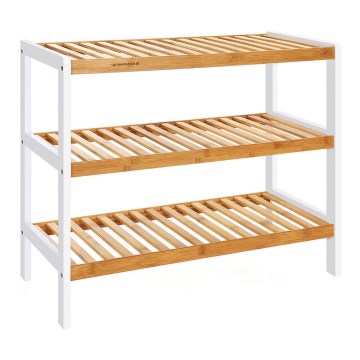 Обувница MATE коричневая/белая