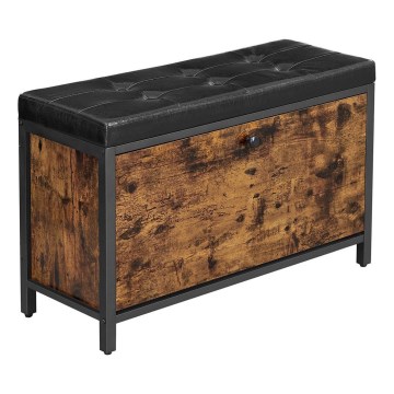 Обувница VOREN коричневая/чёрная