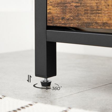 Обувница VOREN коричневая/чёрная