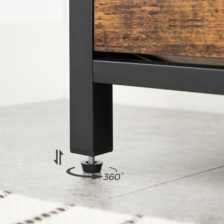 Обувница VOREN коричневая/чёрная