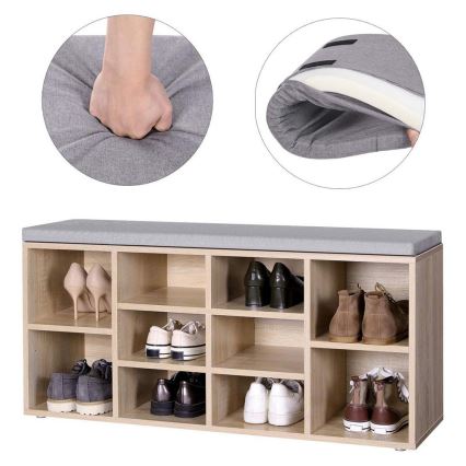 Обувница VOREN коричневая/серая