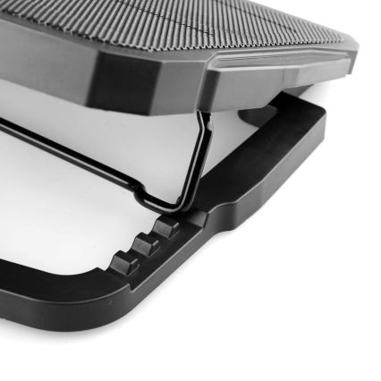 Охолоджуюча підставка для ноутбука 4x вентилятор 2xUSB чорний