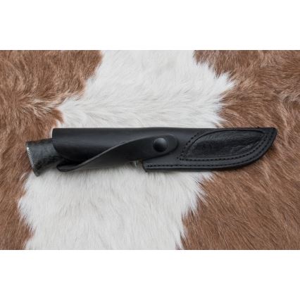 Охотничий нож из дамасской стали 13,8 см береза/верблюжья кость