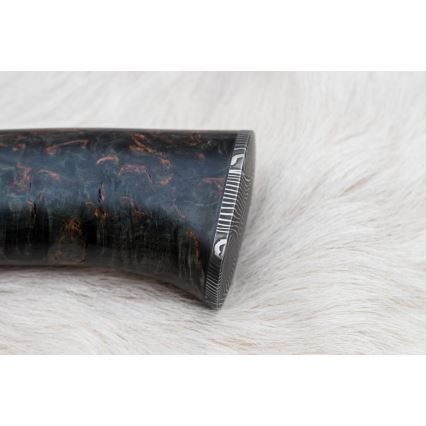 Охотничий нож из дамасской стали 13,8 см береза/верблюжья кость