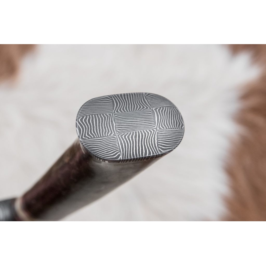 Охотничий нож из дамасской стали 13,8 см береза/верблюжья кость