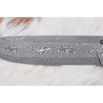 Охотничий нож из дамасской стали 14 см каштан