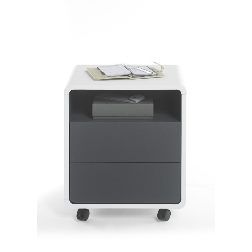 Офісна тумба TEO біла/антрацит