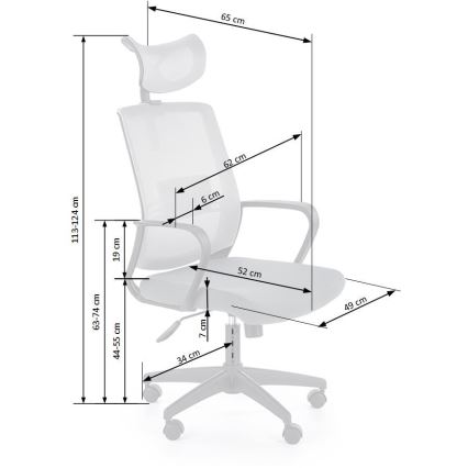 Офісне ергономічне крісло ARSEN сіре