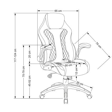 Офісне крісло HAME чорне/сіре
