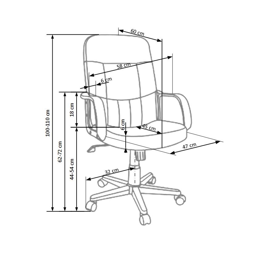 Офісне крісло ZIRUQ чорне