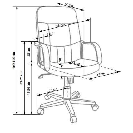 Офісне крісло ZIRUQ коричневе