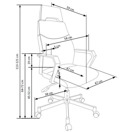 Офисное кресло ELUN черное/серое