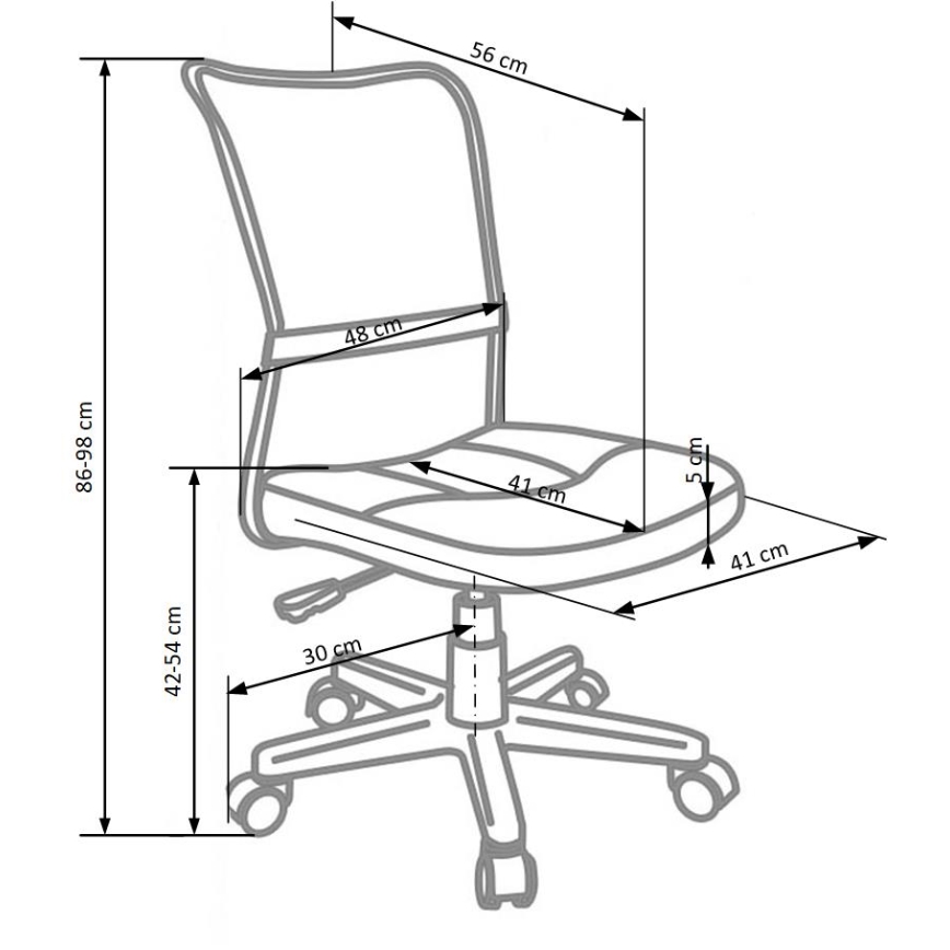 Офисное кресло FANA серо-чёрное