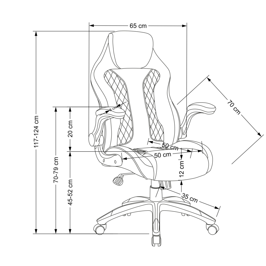 Офисное кресло HAME чёрное/серое