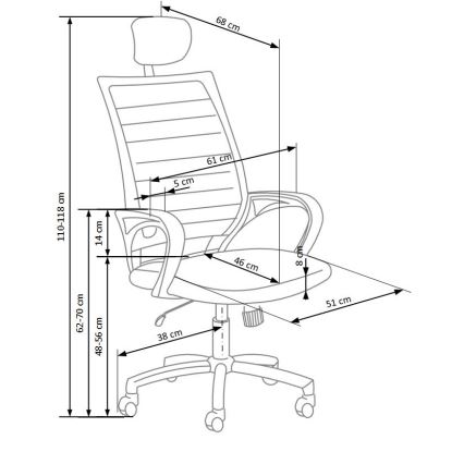 Офисное кресло MIRI черное/белое
