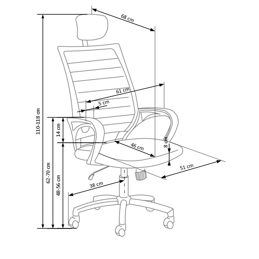 Офисное кресло MIRI черное/белое
