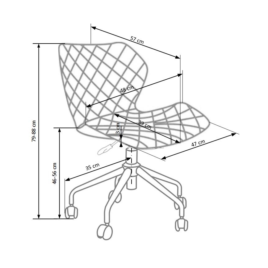 Офисное кресло MUNA белое/серое