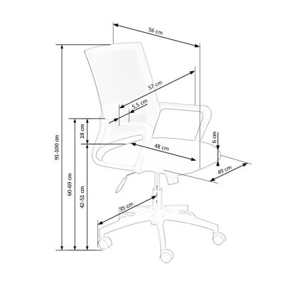 Офисное кресло TONA, чёрное