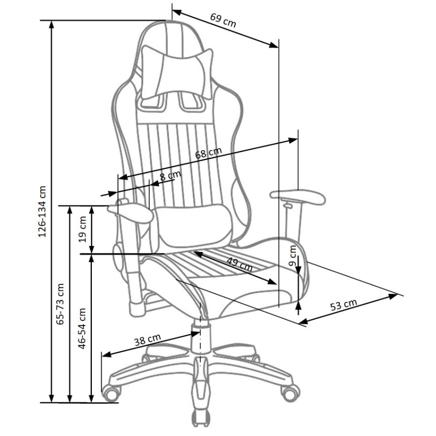 Офисное кресло ZENU красное