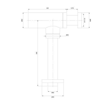 OMNIRES A186CPB - Сифон для раковины TRAP матовый медный