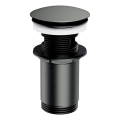 OMNIRES A706GR - Водозлив для умивальника CLICK-CLACK діаметром 6,6 см, матовий графіт