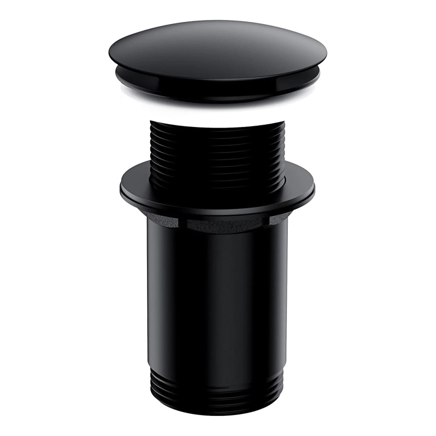 OMNIRES A716BL - Слив для раковины CLICK-CLACK диаметр 6,6 см полуматовый черный