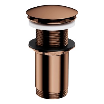 OMNIRES A716CP - Водозлив для умивальника CLICK-CLACK діаметром 6,6 см, блискуча мідь