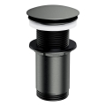 OMNIRES A716GR - Слив для раковины CLICK-CLACK, диаметр 6,6 см, графит с матовой отделкой