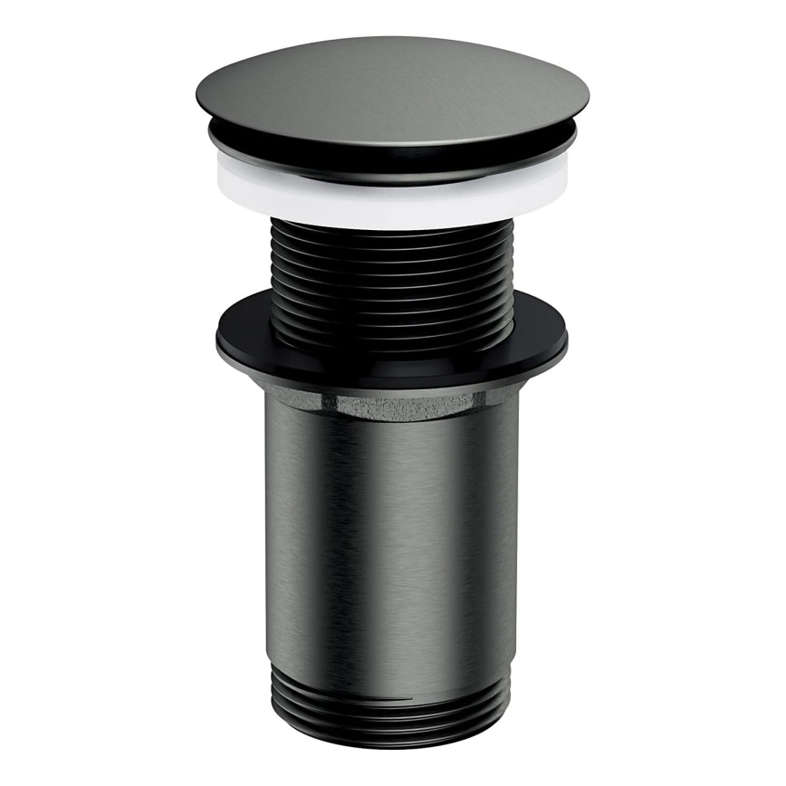OMNIRES A716GR - Слив для раковины CLICK-CLACK диаметр 6,6 см матовый графит