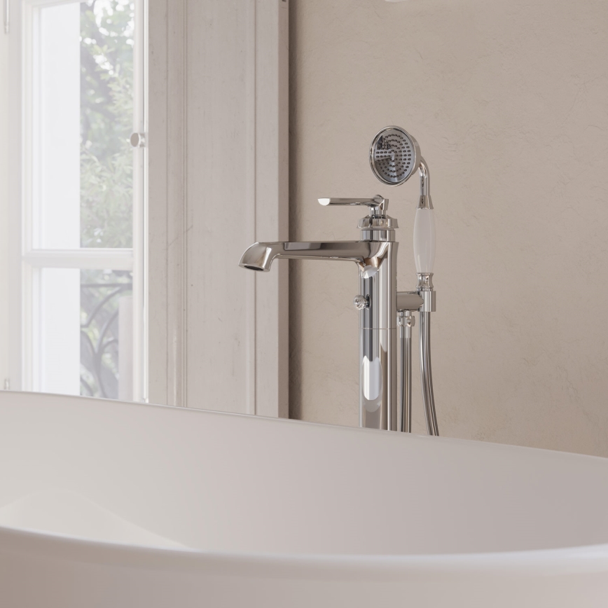 OMNIRES AM5233CR - Вільностоячий комплект для ванни з змішувачем ARMANCE, блискучий хром