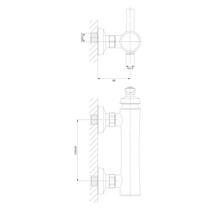 OMNIRES AM5240CR - Змішувач для душу ARMANCE глянцевий хром