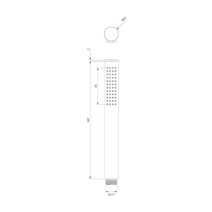 OMNIRES CONTOUR-RCR - Ручний душ CONTOUR глянцевий хром