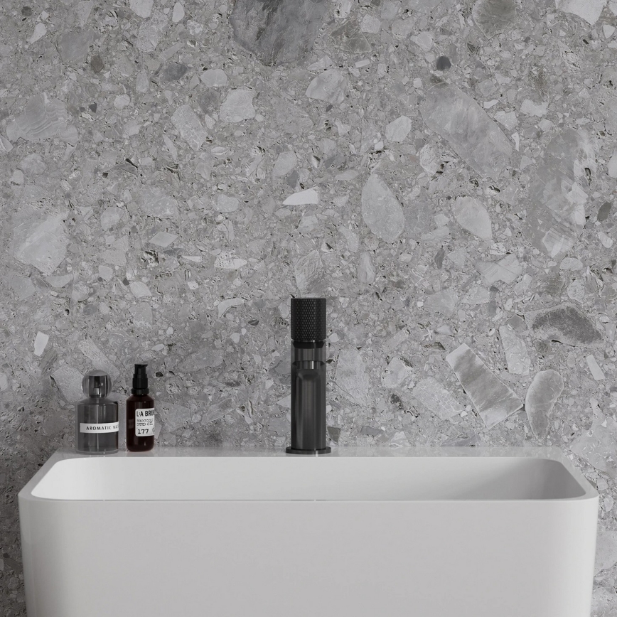 OMNIRES CT8010AT - Раковинний змішувач CONTOUR 16,6 см щітковий антрацит