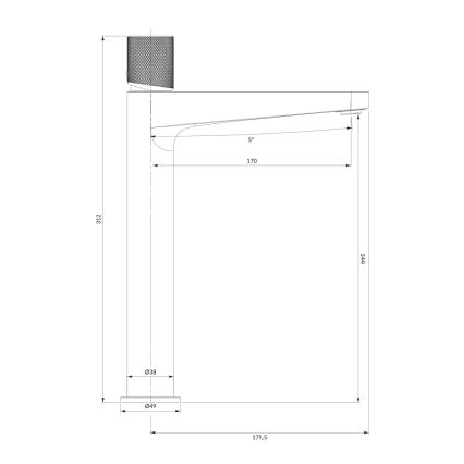 OMNIRES CT8012CR - Смеситель для раковины CONTOUR 31,2 см блестящий хром